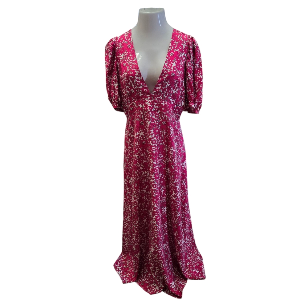 EUC J Crew Collection Pink and White Floral Maxi Dress - Picture 3 of 9